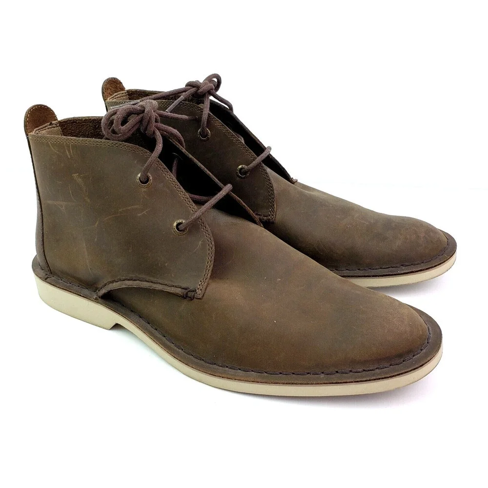 Sperry Top Sider Mens Size 8.5 Brown Leather Formal Chukka Boots STS14653